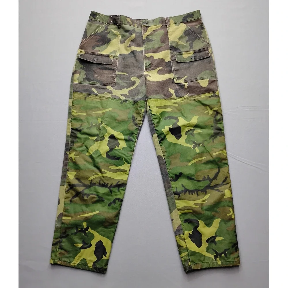 Liberty Camo Hunting Pants Mens 42x32 Woodland Camouflage Reinforced Front USA